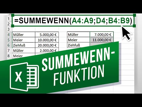 Excel: Summewenn-Funktion benutzen