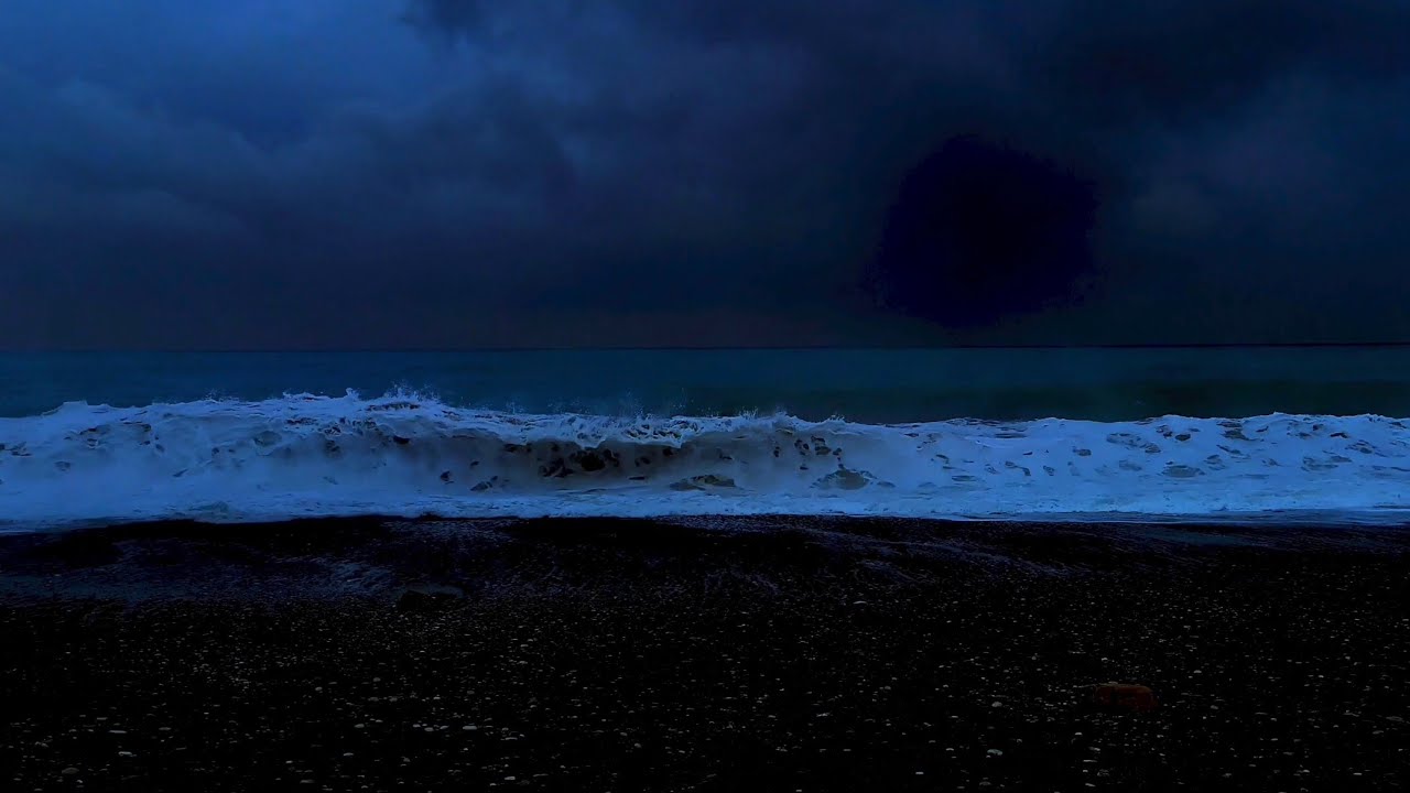 Heavy Rain & Ocean Waves ASMR 🌧️ Thunder Storm Sounds for Deep Sleep | 10 Hours 4K