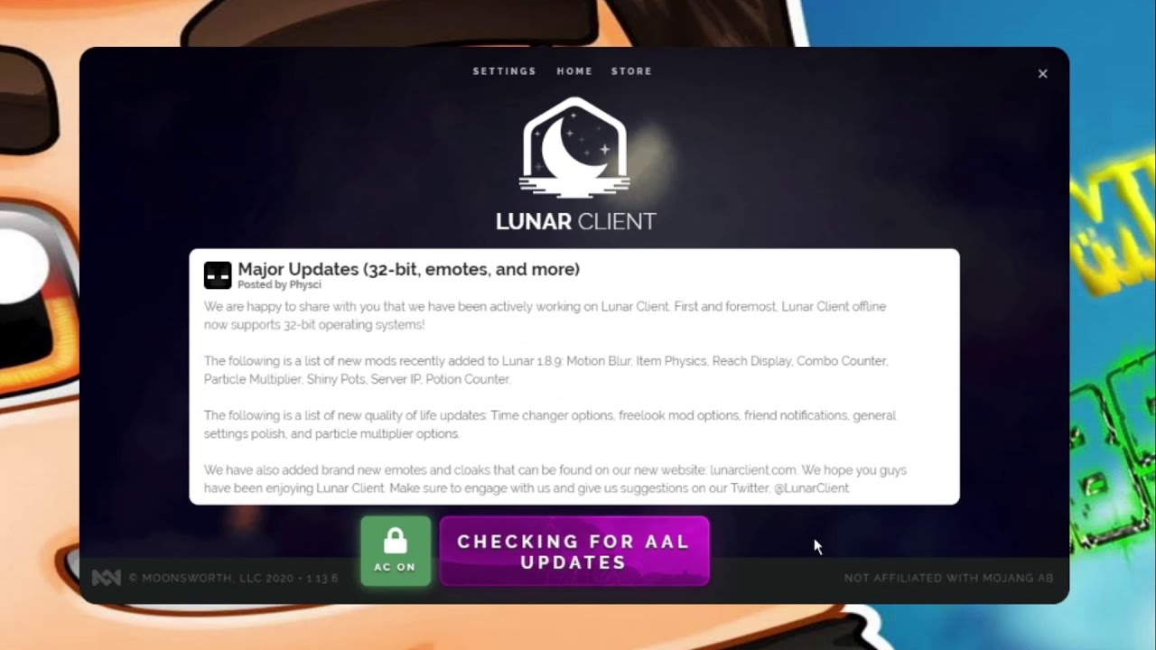 minecraft luna client download free