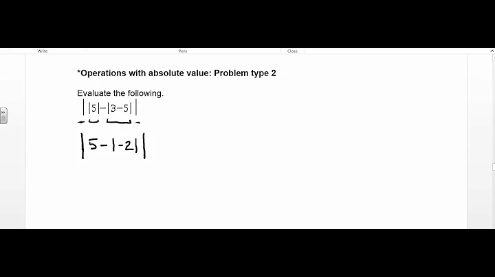 Operations with Absolute Values