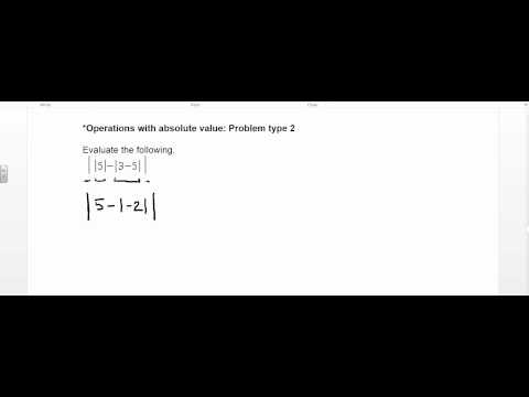 Operations with Absolute