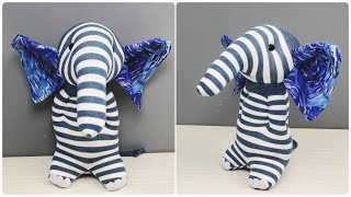 How to make cute elephant plush dolls in home socks.