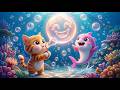 El Gatito y Bebé Tiburón en la Diversión de Burbujas Mágicas Canciones Infantiles y Rimas para Niños