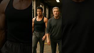 Young And Old Sylvester Stallone Togethersylvester Stallone Then And Now On Stage