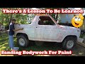 How to prep  wet sand primer on a car after bodywork before paint  1983 candy orange ford bronco