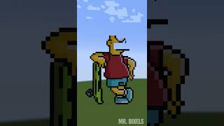 Bart Simpson Minecraft Timelapse! #thesimpsons #pixelart #minecraft