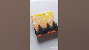 Mini Canvas 😍😍 #shorts #ytshorts #youtubeshorts #trending #viralvideo #sunset #minicanvas #painting