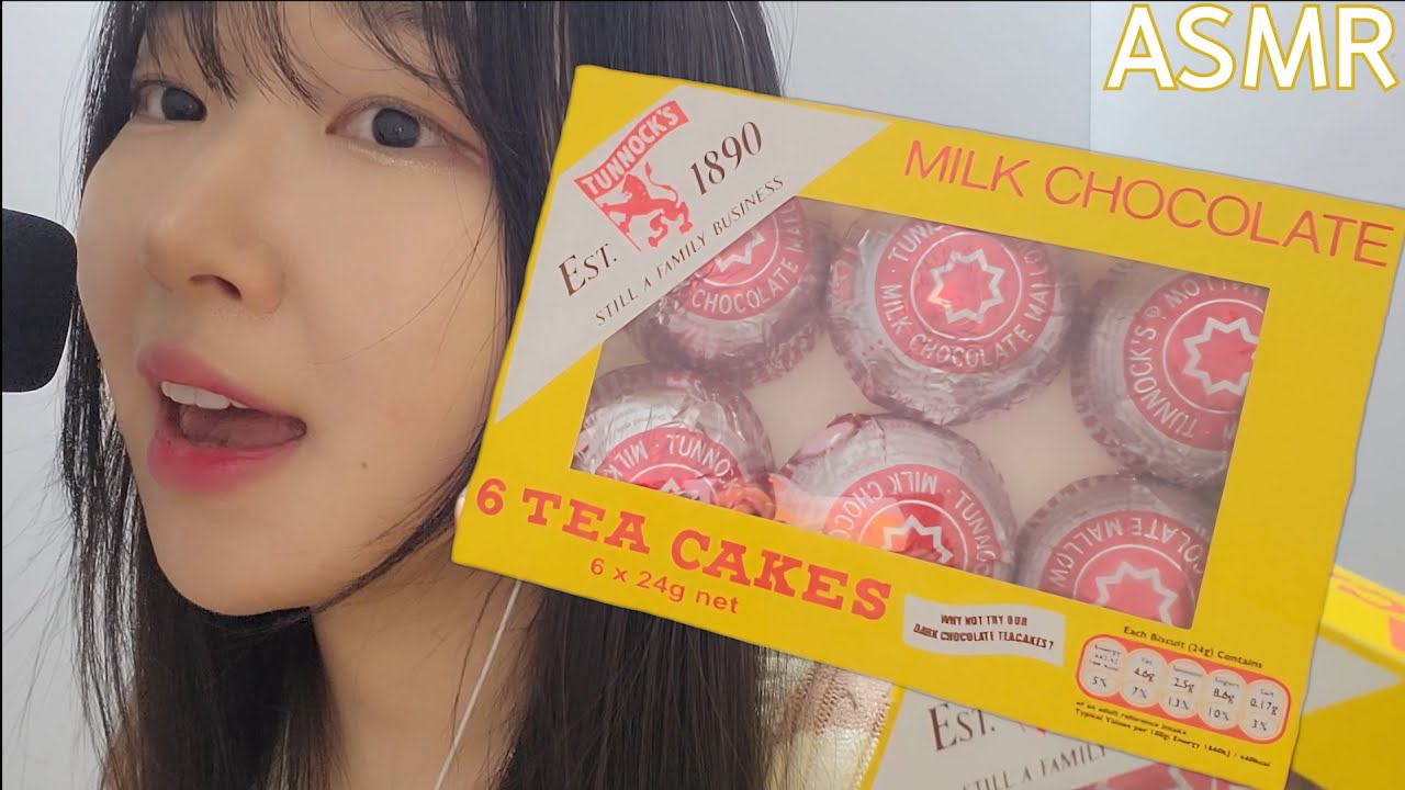 ASMR 터녹스 밀크 초콜릿 케이크 이팅 사운드+스몰 토크와 시각적asmr 까지!