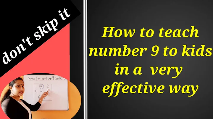 How to Teach number 9 to kids in a very effective way