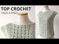 Cómo tejer Top a crochet o ganchillo fácil y paso a paso