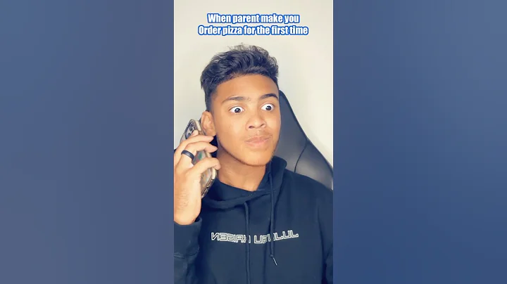 When your parents make you order pizza as a kid…😭💀 #comedy #viral