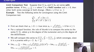 Calculus II, Lecture 22, V10  Limit Comparison Test Example2