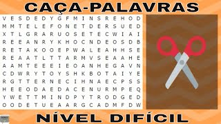 JOGO CAÇA PALAVRAS OBJETOS - NÍVEL DIFÍCIL ( HORIZONTAL, VERTICAL E  DIAGONAL COM PALAVRAS CONTRÁRIO) 