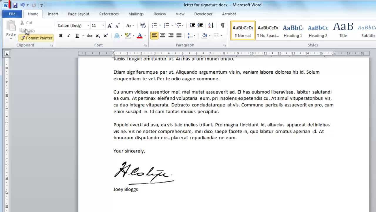 How to Create Digital Signature in Word YouTube