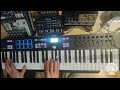 beginner keyboard d major chord progression with melody