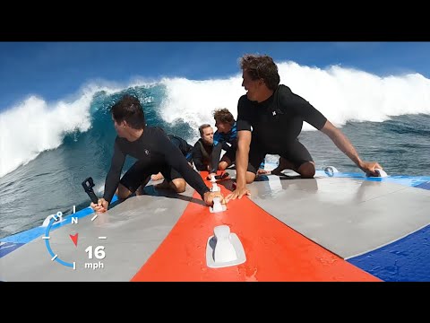 We got absolutely DEMOLISHED on this Giant Inflatable Surfboard