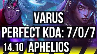 VARUS & Neeko vs APHELIOS & Seraphine (ADC) | 7/0/7, Godlike, Rank 14 Varus | KR Master | 14.10
