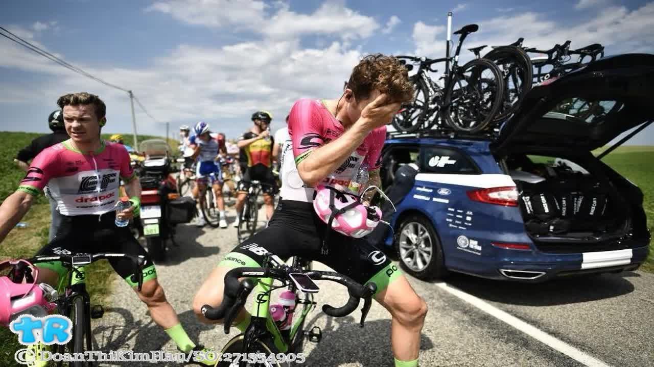 Tour de France briefly was stopped after police accidentally sprayed cyclists during farmers' protest