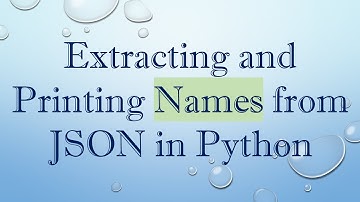 Extracting and Printing Names from JSON in Python