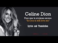 Cline dion  pour que tu maimes encore lyrics and translation