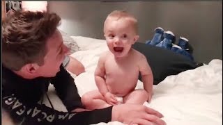 Funny Fails Baby and Daddy  - Try Not To Laugh Funny Dady and baby  Compilation 2019