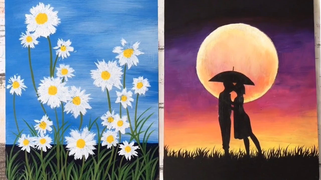 12 Super Easy Painting Art For Home Decor - Art For Beginner