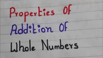 properties of addition || Whole Numbers || grade 6