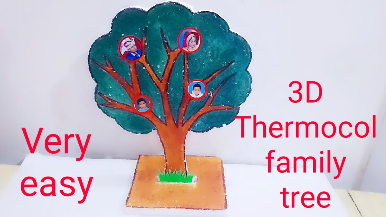 3D Family tree for kids project/How to make family tree by using ...