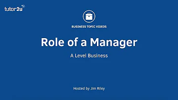 What is the role of a manager?