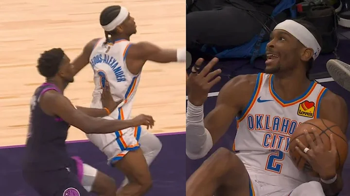 Anthony Edwards shoves SGA on the fastbreak and they do some talking 😂