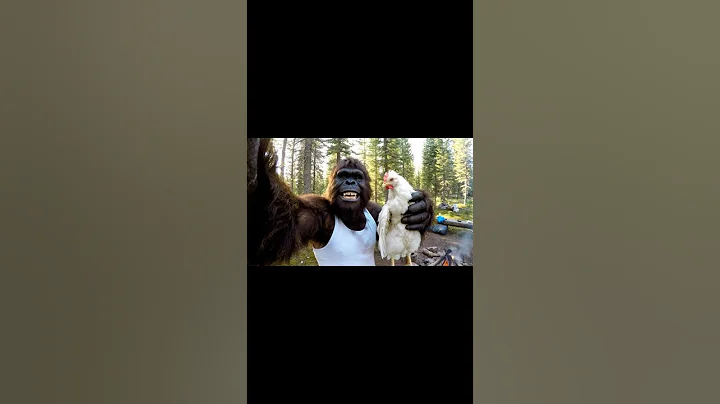 Bigfoot finds a friend #bigfoot #veo3 #bigfootvlog #funny #vlog #ai