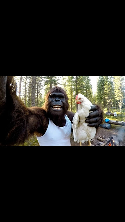 Bigfoot finds a friend #bigfoot #veo3 #bigfootvlog #funny #vlog #ai