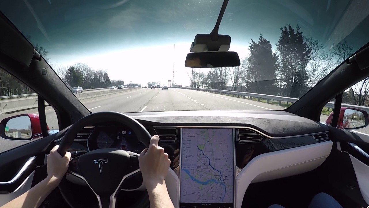 Tesla Model X Autopilot On The Hectic I 64i 95 In Richmond Va Hw1
