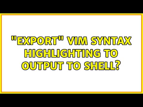 'Export' vim syntax