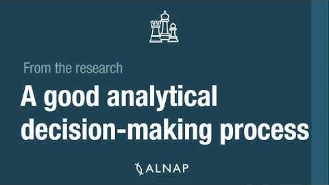 A good analytical decision-making process | Introduction to Effective Humanitarian Leadership