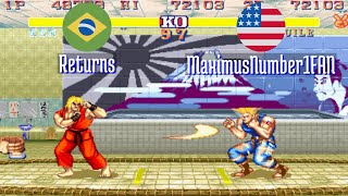 FT3 @sf2hf: Returns (BR) vs MaximusNumber1FAN (US) [Street Fighter II HF Fightcade] Sep 28