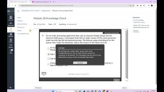 Module 10 Knowledge Check | Developing with Messaging Services | AWS Academy Cloud Developing
