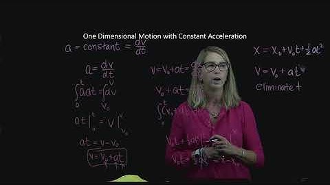 One Dimensional Motion with Constant Acceleration