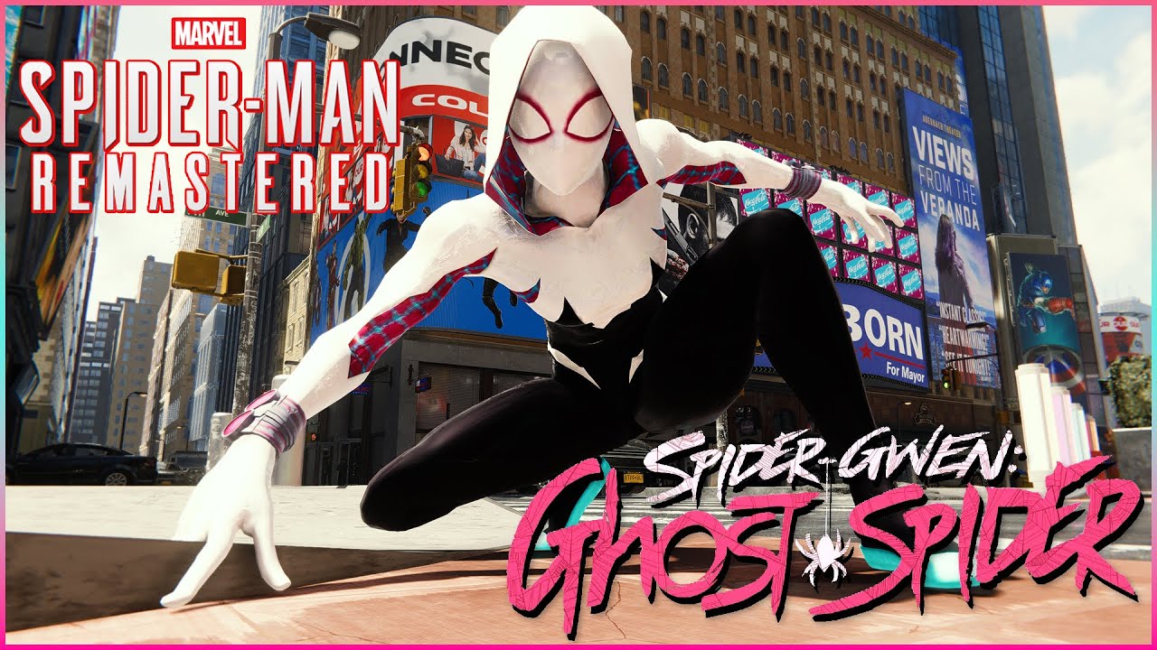 marvel's spider-man remastered spider-gwen, spider-gwen free roam g...