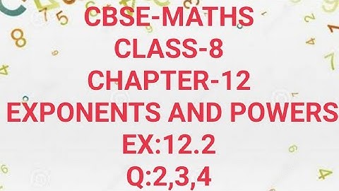 CBSE-MATHS| CLASS-8| CHAPTER-12| EXPONENTS AND POWERS| EX:12.2|Q :2,3,4|in Malayalam|MJ ACADEMY|