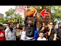 Exploding Basketball In The Hood!