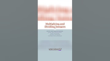 Mastering Integer Operations - Multiply and Divide with Ease