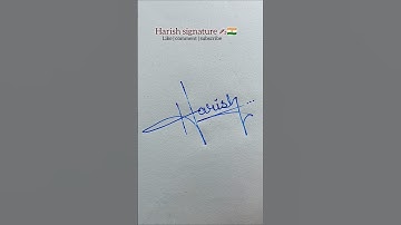 how to sign the name Harish? | signature style| #signature #shortsfeed #shorts