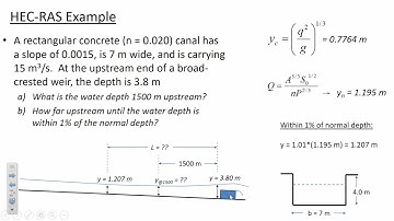 HEC-RAS demo and water surface profiles - CE 331, Class 41 (21 April 2023)