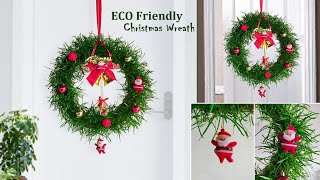 Low Cost & ECO Friendly DIY Christmas Wreath For Door Decoration | DIY Christmas Ideas//GREEN PLANTS by Green plants 2,204 views 5 months ago 5 minutes, 5 seconds