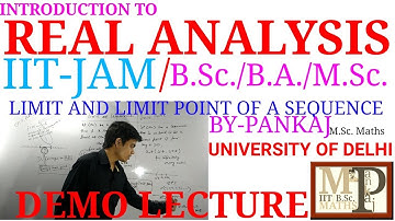 Limit and limit point of a Sequence(difference)/Lecture-0/ Real Analysis/B.Sc./IIT JAM/ B.A./NET/JRF