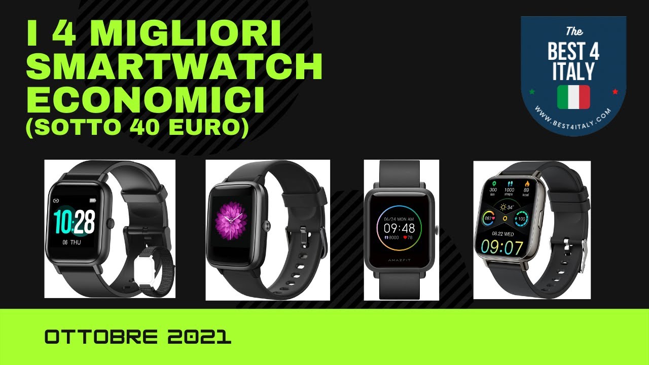 I 4 migliori Smartwatch economici (sotto 40 euro). - YouTube