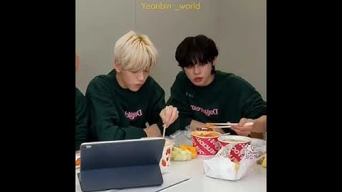 yeonjun saying that his soobin is soo cute 💖 #yeonbin #txt #youtubeshorts #shorts