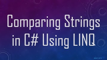 Comparing Strings in C# Using LINQ