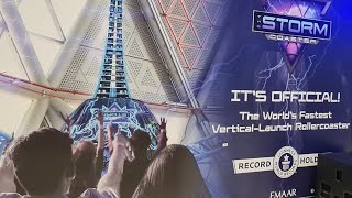 Storm Coaster Dubai Hills Mall, The Worlds Fastest Vertical Launch Coaster, inside this Dubai Mall
